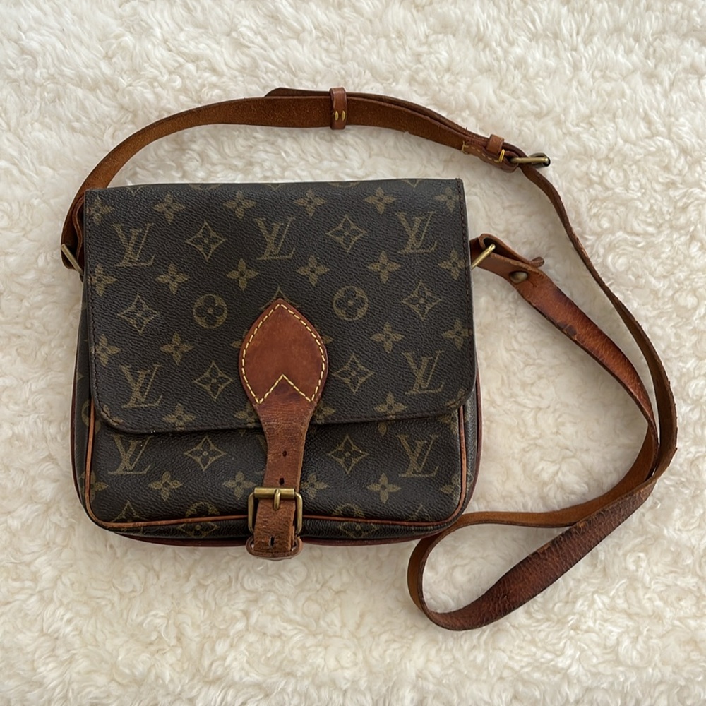 🤎Auth LOUIS VUITTON Cartouchiere MM M51253 Brown Monogram 851 Shoulder Bag🤎